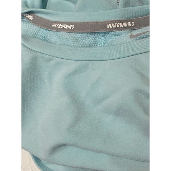 Nike Dri Fit Green-Blue Running Shirt with Thumbholes - Picture 9 of 9